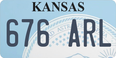 KS license plate 676ARL