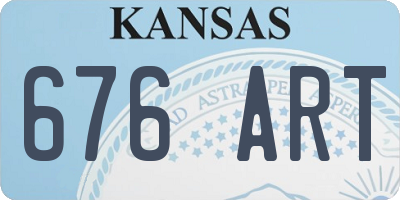 KS license plate 676ART