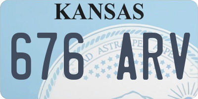 KS license plate 676ARV