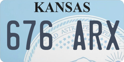 KS license plate 676ARX