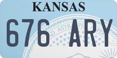 KS license plate 676ARY