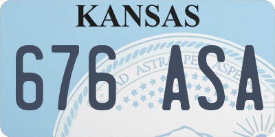 KS license plate 676ASA