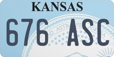 KS license plate 676ASC