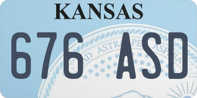 KS license plate 676ASD