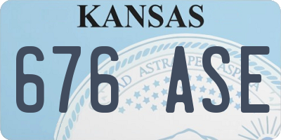 KS license plate 676ASE