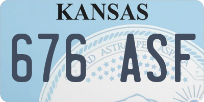 KS license plate 676ASF