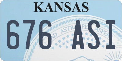 KS license plate 676ASI