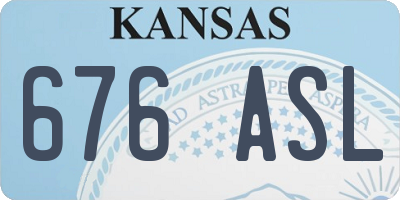 KS license plate 676ASL