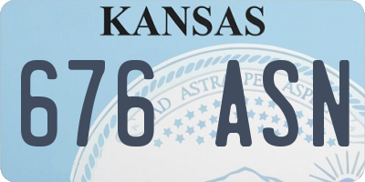KS license plate 676ASN