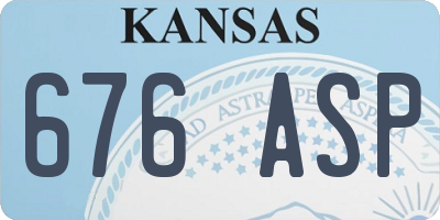 KS license plate 676ASP