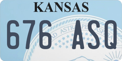 KS license plate 676ASQ