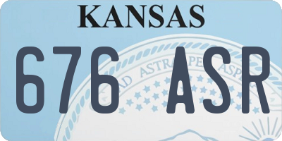 KS license plate 676ASR