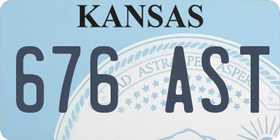 KS license plate 676AST