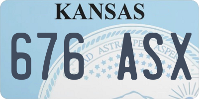 KS license plate 676ASX
