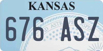 KS license plate 676ASZ