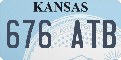 KS license plate 676ATB