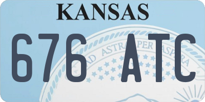 KS license plate 676ATC