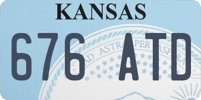 KS license plate 676ATD