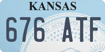 KS license plate 676ATF