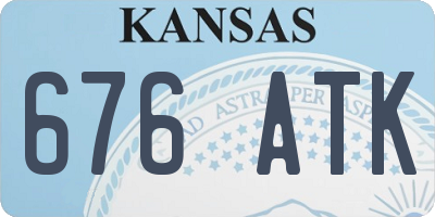 KS license plate 676ATK
