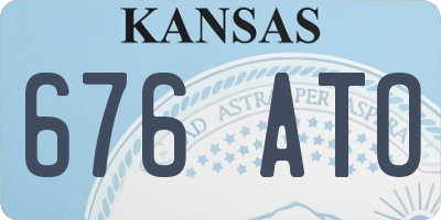 KS license plate 676ATO