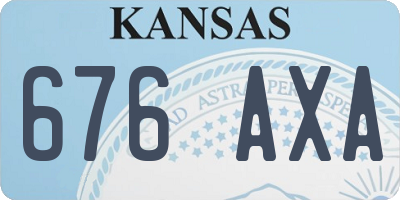 KS license plate 676AXA