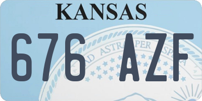KS license plate 676AZF
