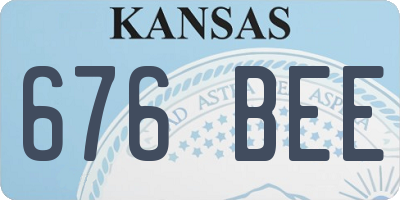 KS license plate 676BEE