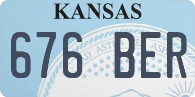 KS license plate 676BER