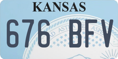 KS license plate 676BFV