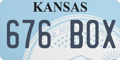 KS license plate 676BOX