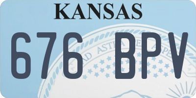 KS license plate 676BPV