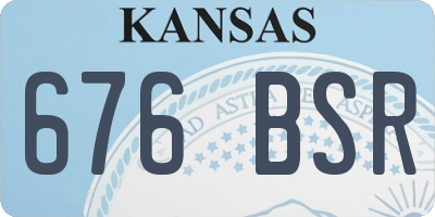 KS license plate 676BSR