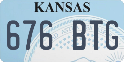 KS license plate 676BTG