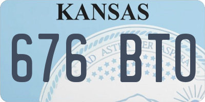 KS license plate 676BTO