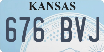 KS license plate 676BVJ
