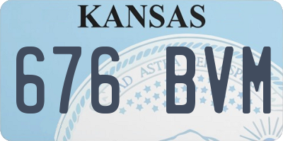 KS license plate 676BVM