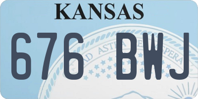 KS license plate 676BWJ