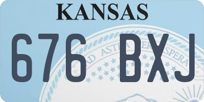 KS license plate 676BXJ