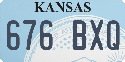 KS license plate 676BXQ