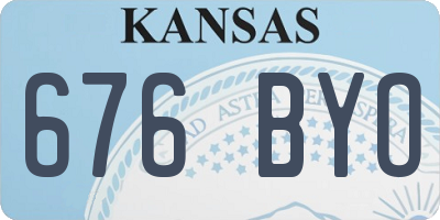 KS license plate 676BYO