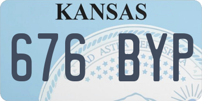 KS license plate 676BYP