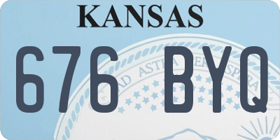 KS license plate 676BYQ