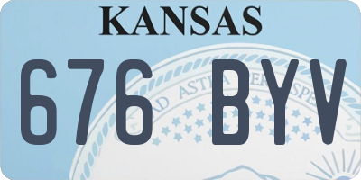 KS license plate 676BYV