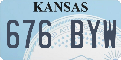 KS license plate 676BYW