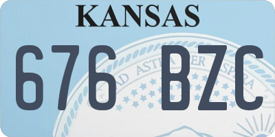 KS license plate 676BZC