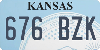 KS license plate 676BZK