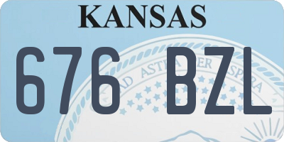 KS license plate 676BZL