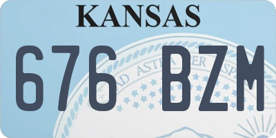 KS license plate 676BZM