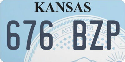 KS license plate 676BZP